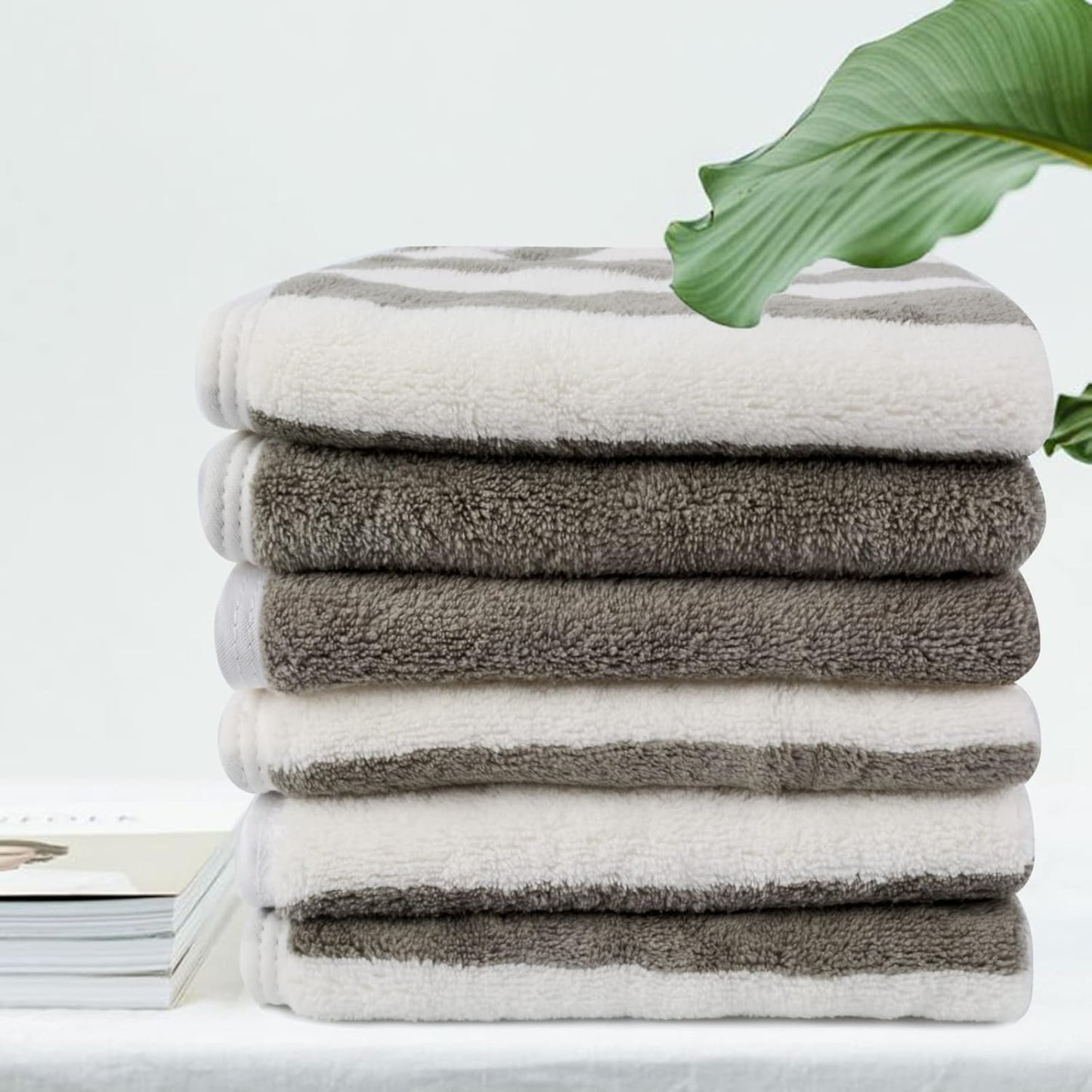 SINLAND Microfiber Facial Cloths Fast Drying Washcloth 12inch x 12inch Absorbent Face Wash Cloth Soft Makeup Remover Cloths