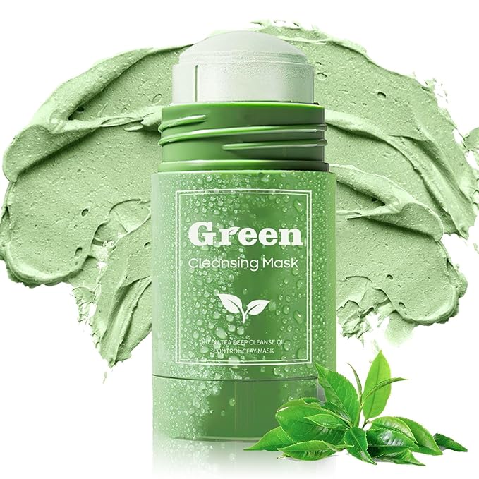 Green Tea Purifying Clay Face Mask, Blackhead Remover With Green Tea Extract, Face Moisturizing,Deep Pore Cleansing for All Skin Types of Men And Women (1 PCS)