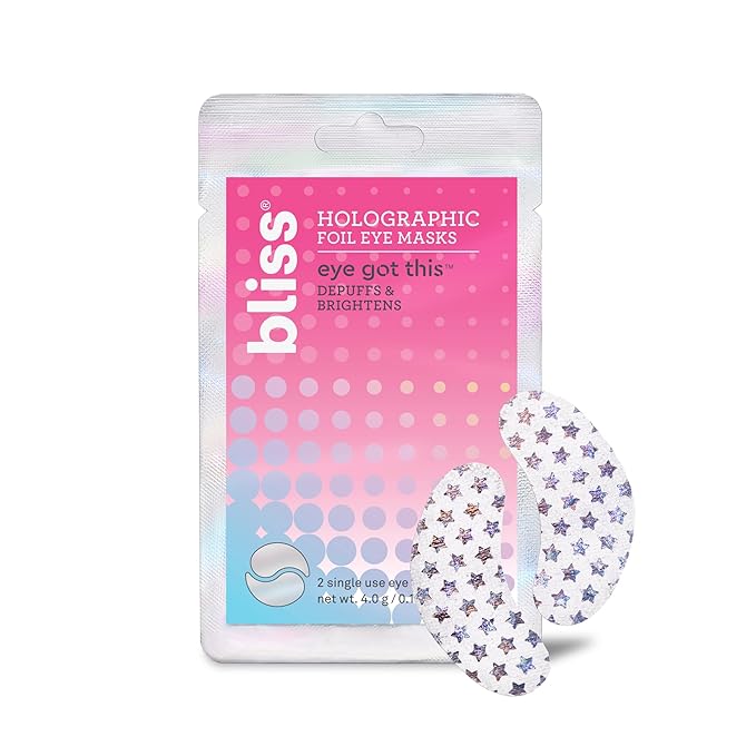 Bliss Eye Got This Holographic Foil Eye Masks - 5 Pack - Refreshing and Awakening Eyes - Reduces Puffiness and Dark Circles - Clean - Vegan & Cruelty-Free