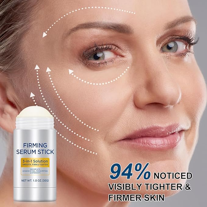 Advanced Retinol Firming Serum Stick, 3-In-1 Skincare Solution Smoothes, Firms & Lifts, Improves Necklines, Wrinkles & Crow'S Feet And Revitalises Dry Skin For Women Face & Neck