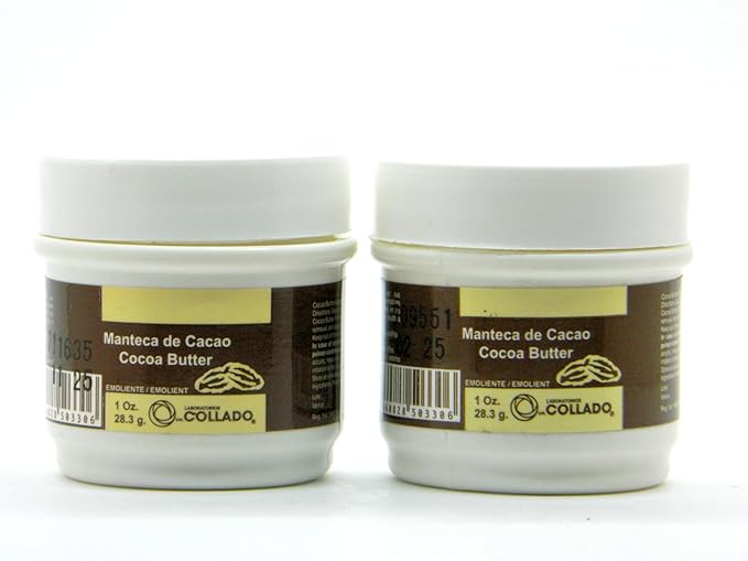 Cocoa Butter/Manteca de Cacao Dr.Collado - (2pk x 1oz) Restores Natural skin color and tone and for Cracking Hands and Feet