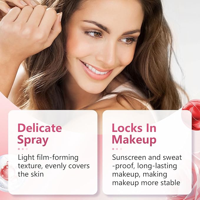 2PCS Sunglaze Sheer Setting Mist Sunscreen SPF 50, Broad Spectrum Shimmering Body Oil Mist, Non-Greasy, Fast-absorbing for Face and Body