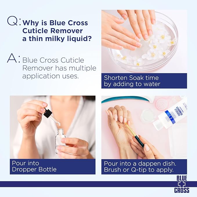 Blue Cross Hydrating, Moisturizing, Strengthening Cuticle Remover Oil with Lanolin + Extra Strength Callus Remover Gel for Heel or Feet, 16 oz each, 2 pack Bundle