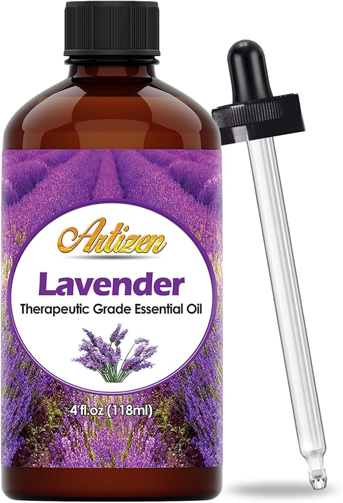 Artizen Lavender Essential Oil 4 oz – Pure, Natural Aromatherapy for Diffuser, Skin, and Hair with Dropper in UV Glass Bottle