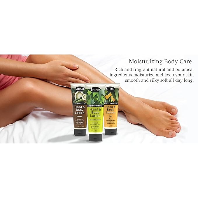 ShiKai - Gardenia Hand & Body Lotion, Plant-Based, Perfect for Daily Use, Rich in Botanical Extracts, Makes Skin Softer & More Hydrated, Mildly Formulated for Dry, Sensitive Skin, Thick Texture (8 oz)