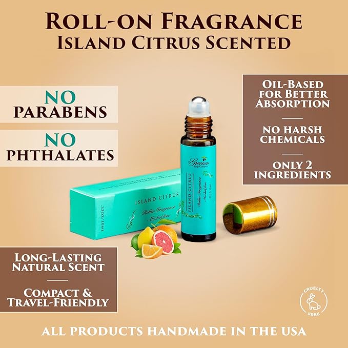 Deluxe Bathtub Gift Set, 6pcs Goat Milk & Olive Oil Skin Care Set, Birthday Gifts for Women, Bridal Shower Gifts, Gifts for Mom, Island Citrus Scent, Handmade in the USA