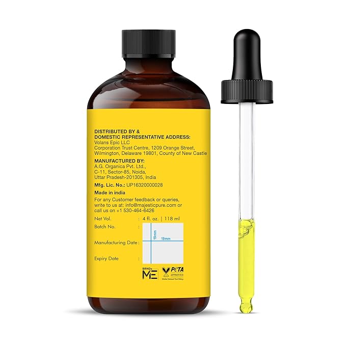 Majestic Pure Vitamin E Oil - 100% Pure & Natural, 20,000 IU | Premium Grade, Cold-Pressed and Tocopherol to Repair Dry, Damaged Skin| Moisturizing Skin, Hair and Scalp 4 Fl Oz