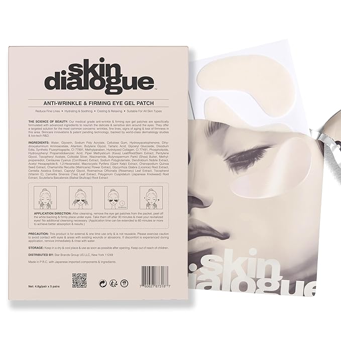 Anti-Wrinkle Under Eye Patches – Hydrating Eye Mask with Japanese Hydrophilic Gel Technology to Reduce Fine Lines, Moisturize, Cool, and Soothe – Suitable for All Skin Types (5 Pairs)