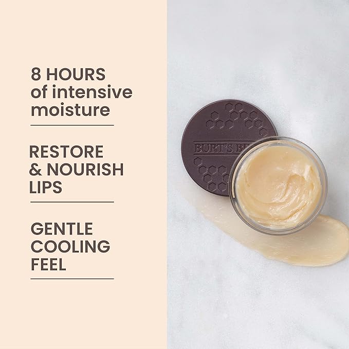 Burt's Bees Original Overnight Intensive Lip Treatment, Mothers Day Gifts, Moisturizing, Restorative, Reduces Fine Lines, Vitamin E, Ceramides Oils, Natural Origin Lip Care, 0.25 Oz.