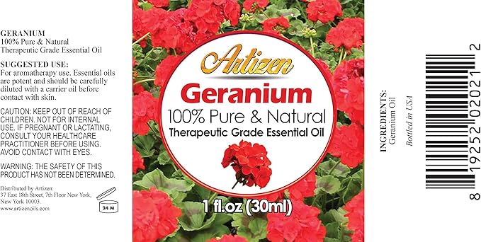 Artizen 30ml Oils - Geranium Essential Oil - 1 Fluid Ounce