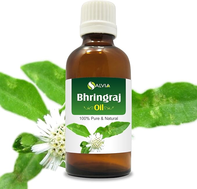 Salvia Bhringraj Oil (Eclipta alba) 100% Pure & Natural - Undiluted Uncut Cold Pressed Premium Oil Use for Aromatherapy, Skin Care & Hair - Therapeutic Grade (15ml (0.50 Fl Oz))