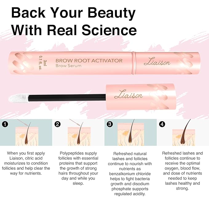 Eyebrow Growth Serum (3ml) Brow Serum for Thicker, Fuller, Healthier Brows - Premium Vegan & Cruelty-Free to Grow Eyebrows - Suero Para Cejas Crecimiento - 2 Month Supply, Women-Owned