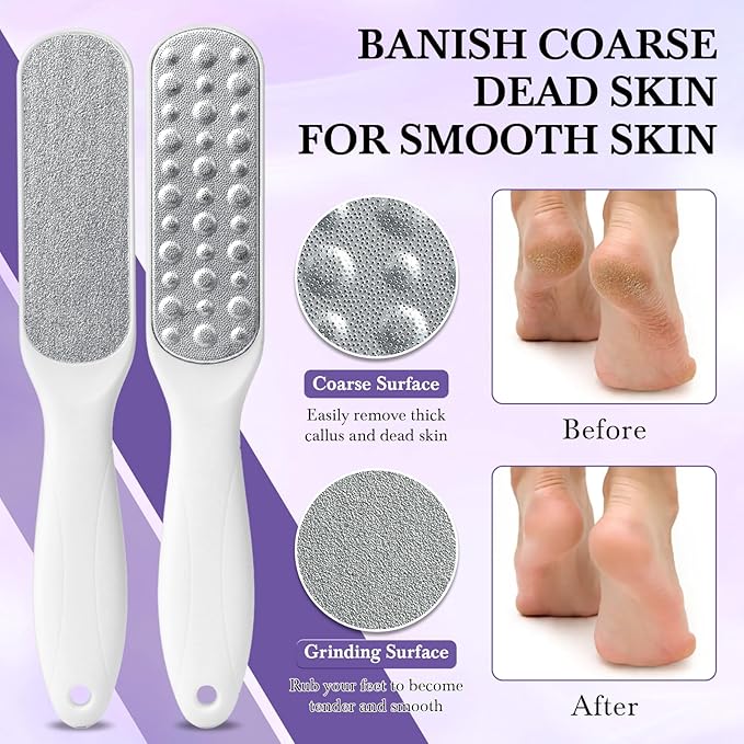 Foot Soak Set Callus Remover Pedicure Kit - Urea Cream 40%, Lavender Soak Salt with Epsom Salt & Foot File for Dead Skin, Foot Care Kit for Dry Cracked Heels at Home
