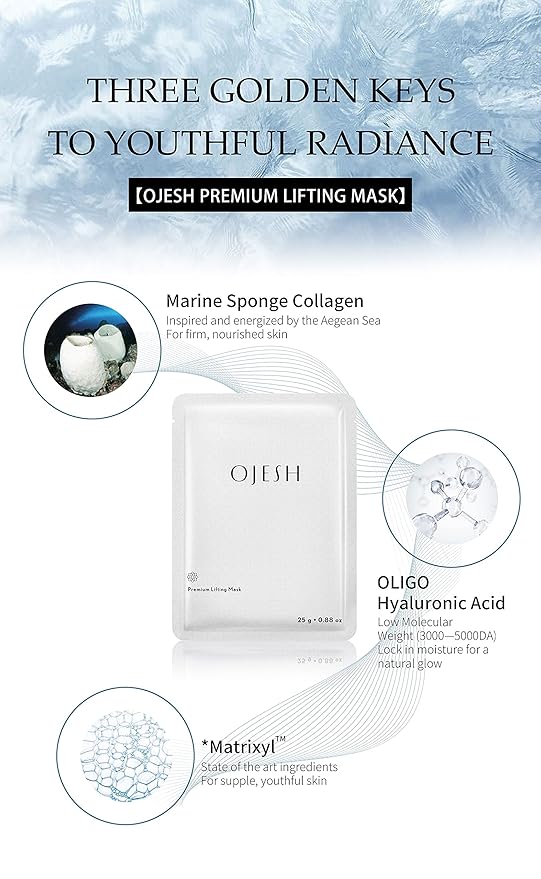 Premium Lifting Mask - Face Masks Skincare,Hydrating Masks,Moisturizing,Brightening and Soothing,Anti-aging,Collagen Essential Lifting & Firming Face for Women Men All Skin Type (1 Box)