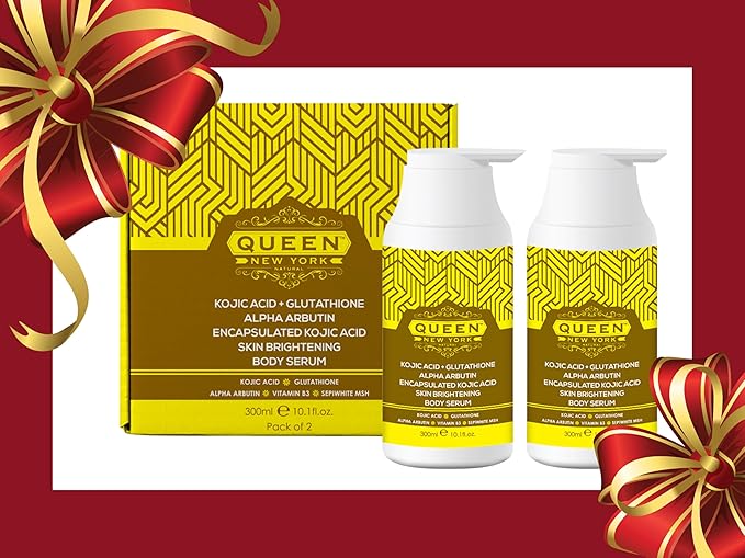 QUEEN NATURAL NEW YORK QUEEN KOJIC PLUS |Triple Booster Skin Brightening Body Lotion-Kojic Acid, Alpha Arbutin, Ginseng Extract, Nicacinamide(B3) (Pack of 1)