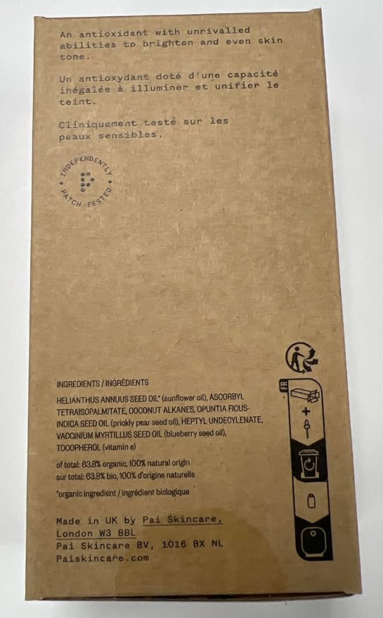 Pai Skincare - Organic Pai Labs Stabilized Vitamin C 20% Illuminating Booster | Natural, Vegan, Sensitive Skincare (0.3 fl oz | 10 ml)