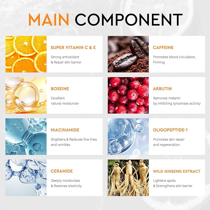 Super Vitamin C Serum For Women Over 70,Vitamin C Face Serum For Women Anti Aging Dark Spot Remover For Face Skin Care, Targets Age Spots, Wrinkles, Brightening, Pore Minimizer, Hydration 1.7fl Oz