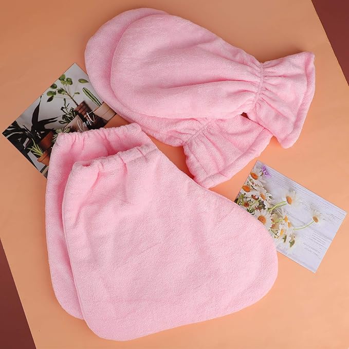 Paraffin Wax Gloves for Hand and Feet, Segbeauty Thick Paraffin Heated SPA Mittens Foot Liners, Gloves & Socks for Hot Wax Hand thera-py Thermal treat-ment Wax Warmer Paraffin Wax Machine Pink