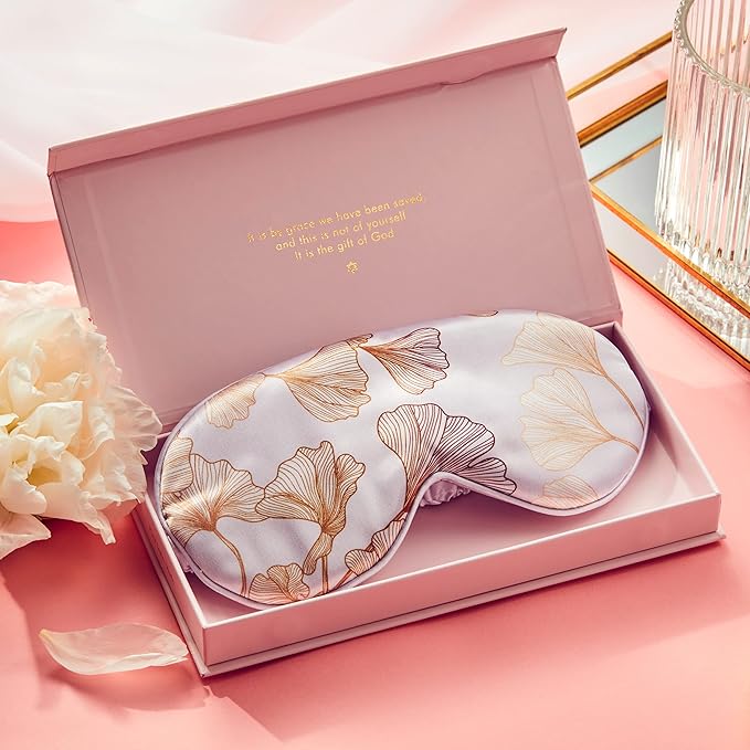 Grace & Company Silky Satin Eye Mask for Women - Premium Satin Silk Sleep Mask - Hydrating, Ultra Soft & Lightweight Vegan Sleeping Mask - Serafina