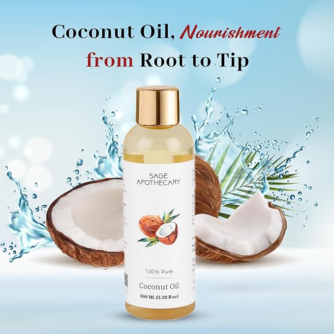 Cold Pressed Virgin Coconut Oil Pure & Natural | Vitamin E | for Long, Strong & Gorgeous Hair, Body | All Skin & Hair Types - 100 ml