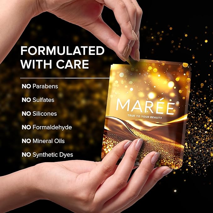 MAREE Golden Glow Eye Gels – Moisturizing Hydrogel for Smooth Under-Eye Area – Gentle Skincare Boost