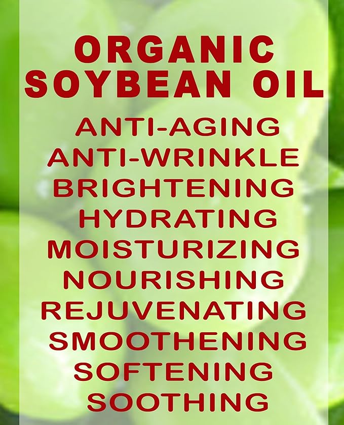 Organic SOYBEAN OIL 100% PURE Natural Refined Cold Pressed Carrier Oil for FACE, SKIN, BODY, HAIR, NAILS 2 Fl.oz.- 60 ml Skin Moisturizer, Skin Nourishing by Botanical Beauty