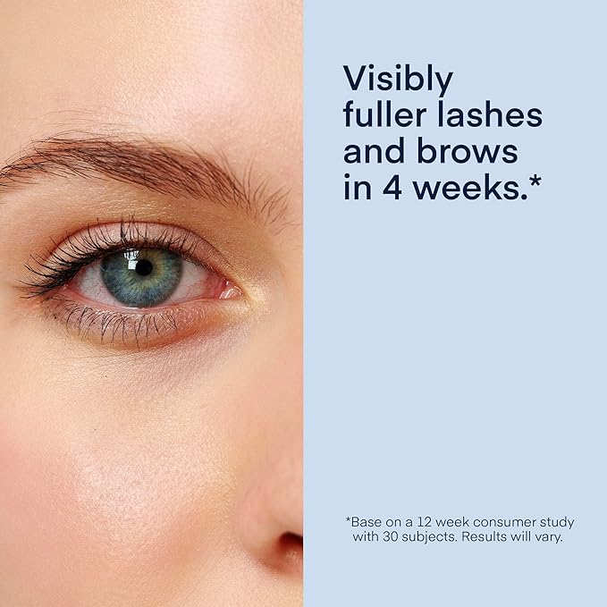 Natural Eyelash Growth Serum 2 Pack - Korean Lash Enhancer for Longer, Fuller Lashes & Thicker Eyebrows, Hypoallergenic Formula with Peptides, Biotin & Plant Extracts - Made in Korea