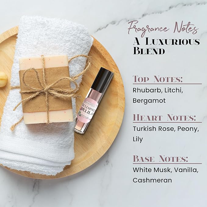 MOBETTER FRAGRANCE OILS' Exclusively Delilah Perfume Body Oil, Litchi, Pear, Bergamot, Grapefruit and Pink Pepper, Long Lasting, Travel Size