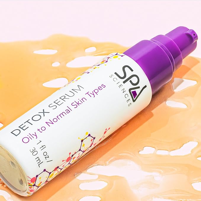 Spa Sciences - Detox Serum - Made in the USA - With Niacinamide, Zinc, Zeolite - Rejuvenate, Smooth - Vegan - For All Skin Types - 1.1oz