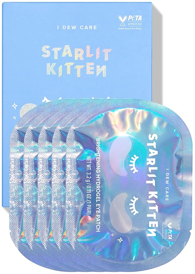 I DEW CARE Hydrogel Eye Patch - Starlit Kitten, 5 EA + Skincare Set - Kitten My Balance On Bundle