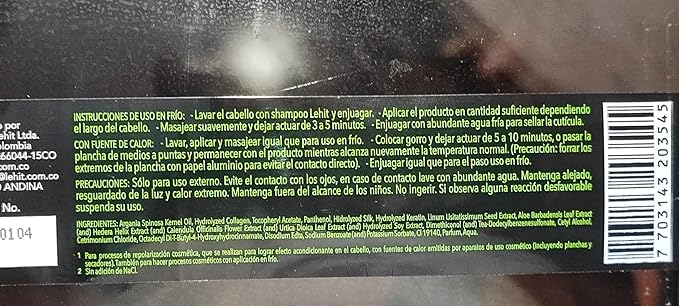 Lehit - Coctel 8 En 1 Multivitaminico Repolarizador Tratamiento Capilar Cuidado Para El Cabello Alimento Y Nutricion Reparacion Total Anticaida - Repolarizer Treatment Cocktail