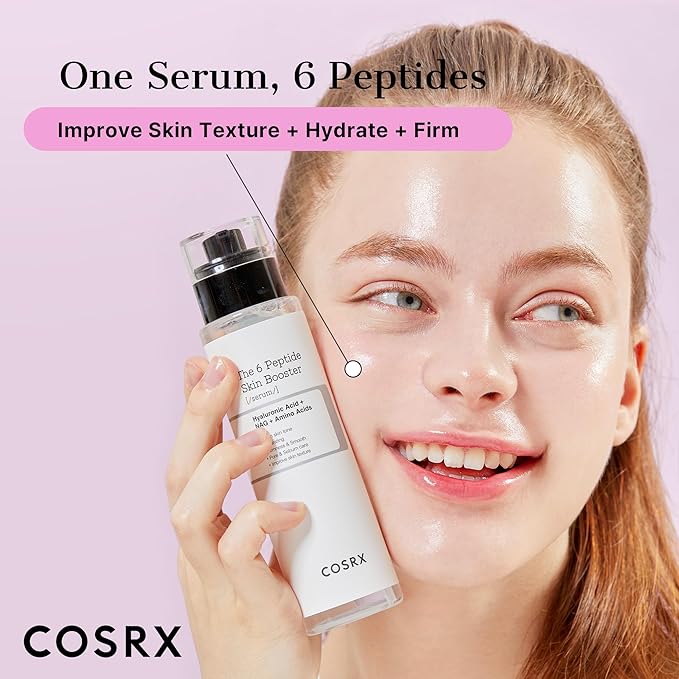 COSRX 6X Peptide Collagen Booster Toner Serum, Mothers day gifts for mom, Niacinamide & Hyaluronic Acid Facial Essence for All Skin Types, Korean Skin Care, Paraben Free, 150mL/5.07 Fl.Oz
