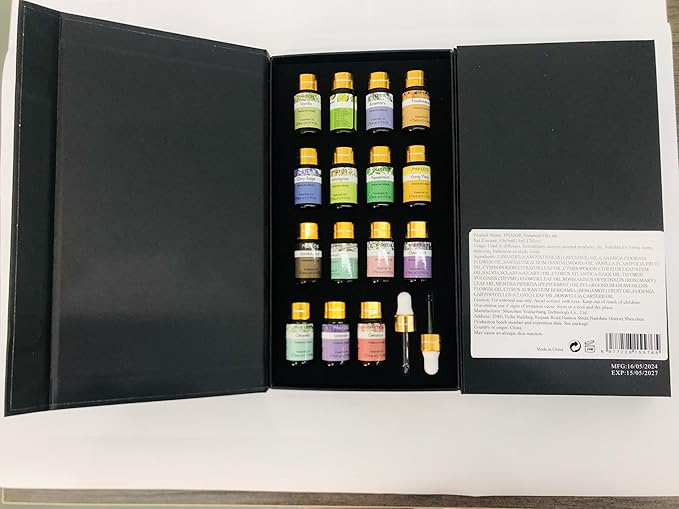 15PCS Essential Oils Set - 5ml/0.17fl.oz Premium Quality Essential Oils for Diffusers, DIY Soap Candle Making, Gifts for Families and Friends
