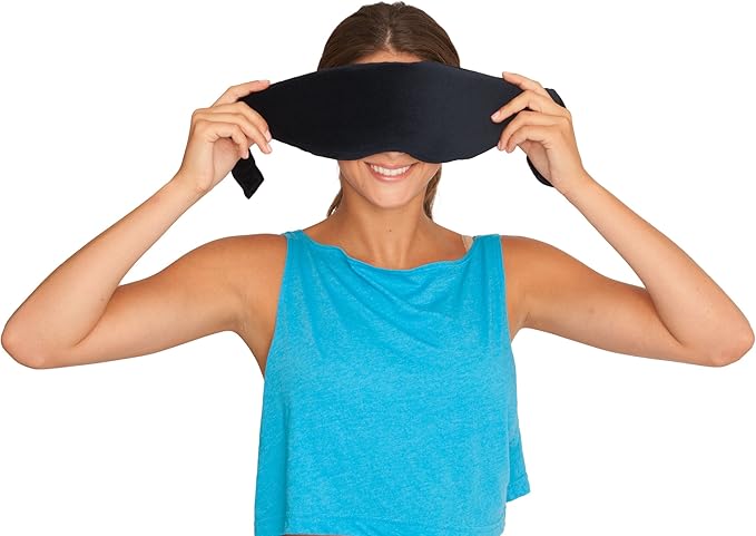 Deluxe Comfort Sleep Soft Memory Foam Eye Mask - 50% Cotton & 50% Polyster - Soft Memory Foam - Adjustable Strap - Sleeping Mask, Black