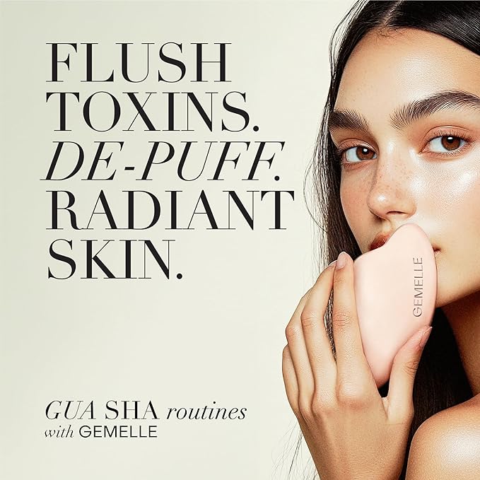 GEMELLE Lymphatic Gua Sha Face Oil | 6x Award Winner | Detox, Plump, Balance, Hydrate | High-Altitude Rosehip, Centella Asiatica & More! | Paraben-Free, Luxury Natural Skin Care 30ml