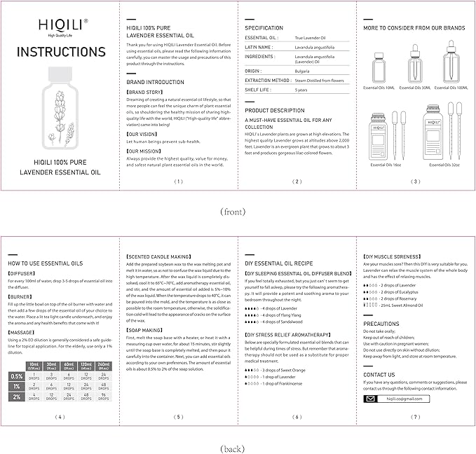 HIQILI 16 Ounces Lavender Essential Oil Pure, 100% Natural for Aromatherapy Diffuser, Skin Care, Hair, Includes Premium Glass Dropper-16 Fl Oz