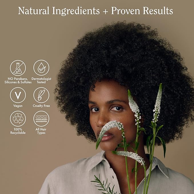 Rizos Curls Hair Lengthening Treatment Serum, Fortifies At Root for Healthy Scalp Microbiome Promoting Length, Supportes Longer Stronger Hair, 4.2 oz