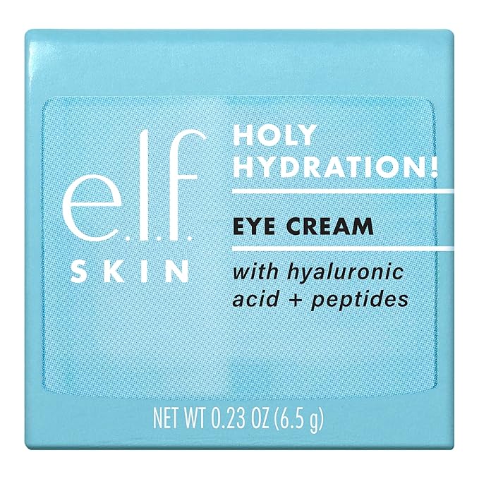 e.l.f. SKIN Holy Hydration! Eye Cream Mini, Rich Hydrating Eye Cream For Minimizing Dark Circles, Infused With Hyaluronic Acid, Vegan & Cruelty-free