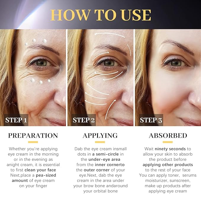 TLM Instant Face Tightener-fast-acting eye firming cream, used to reduce eye puffiness, dark circles and tighten the delicate skin under the eyes(2PCS)