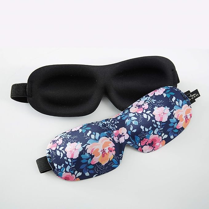 Bucky 40 Blinks No Pressure Eye Mask for Travel & Sleep, Midnight Floral, One Size