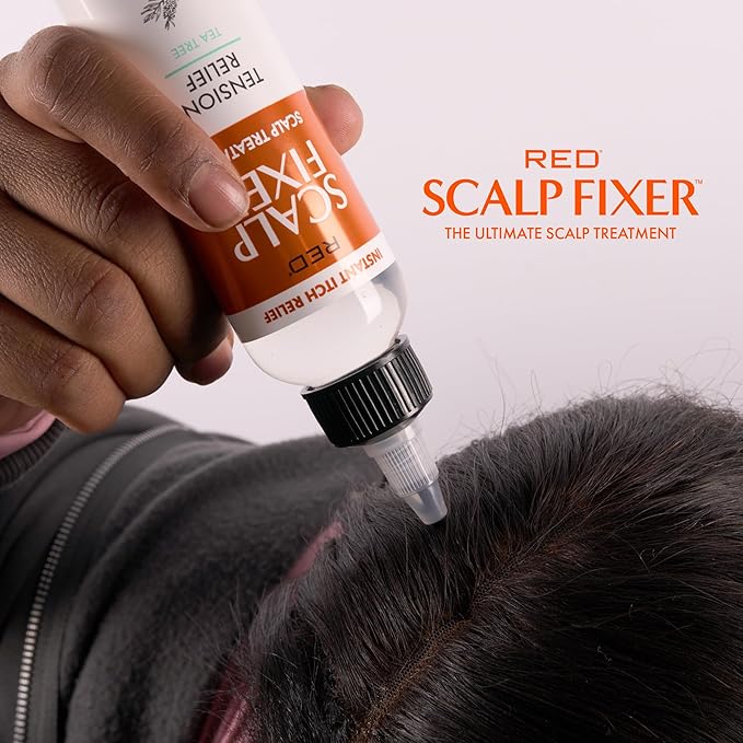 Red by Kiss Scalp Fixer Dry & Itchy Scalp Treatment Instant Cooling Sooth, Hydration & Buildup Control, Detoxify & Balance Healthy Hair (4 fl.oz, Tea Tree(Tension Relief))