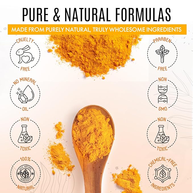 Turmeric Lotion for Spots - Natural Turmeric Skin Brightening Cream for Face & Body - Cleanse Skin, Fight Acne, Even Tone, Clear Scars, Sun Damage, & Discoloration - with Vitamin C