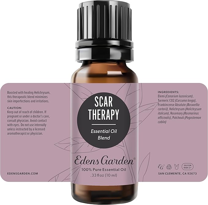 Edens Garden Scar Therapy Essential Oil Blend- 100% Pure Premium Grade, Undiluted, Natural, Therapeutic, Aromatherapy, The Best for Diffusing, Skin, Face, Hair 10 ml (.33 fl oz)