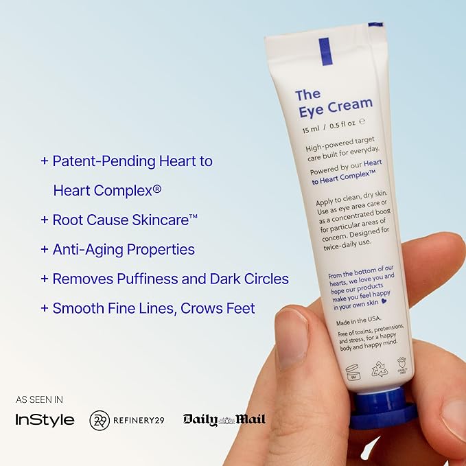 L'AMARUE Anti-Aging Under Eye Cream for Bags & Puffiness - 0.5 oz: Help Reduce Dark Circles & Wrinkle Smoothing | Gentle Retinol Alternative, Ultra-Hydrating, Eyebag Tightening | Clean & Cruelty-Free