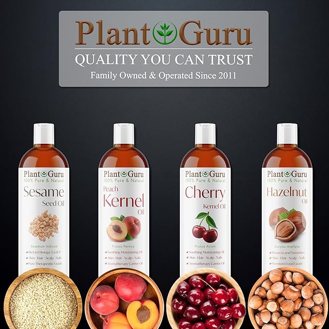 Peach Kernel Oil 16 oz. - 100% Pure and Natural Carrier Oil - Refined, Cooking, Skin, Hair, Body & Face Moisturizing