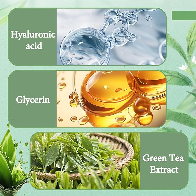 5PCS Green Tea Face Sheet Masks Set, 2PCS Oil Control Long Lasting Moisturizing Blackhead Remover Facial Mask Clay Stick, Deep Pore Cleansing Face Mask Skin Care for All Skin Types(7PCS)