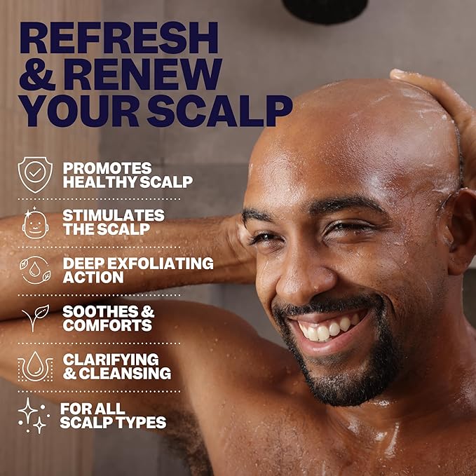 Scalp Exfoliator - 30mL Purifying Scalp Exfoliator, Soothes & Prepares Skin for Close Shave, Anti-Pore Clogging, Sensitive Skin Friendly, Paraben Free, Travel Size, Nourishing Daily Cleanser