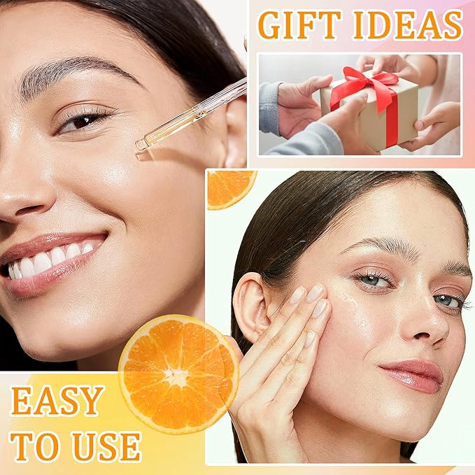 2PCS Moisturizing Face Serum,Long Lasting Hydrating Facial Serum for All Skin Types,Easy to Carry Face Moisturizer