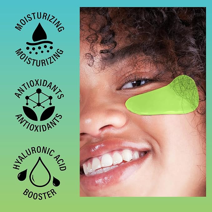 Eye Patches for Dark Circles and Puffiness, Under Eye Mask with Hyaluronic Acid and Matcha Green Tea, Vegan and Cruelty-Free Under Eye Patches, Green Tea Eye Masks, 5-Pack