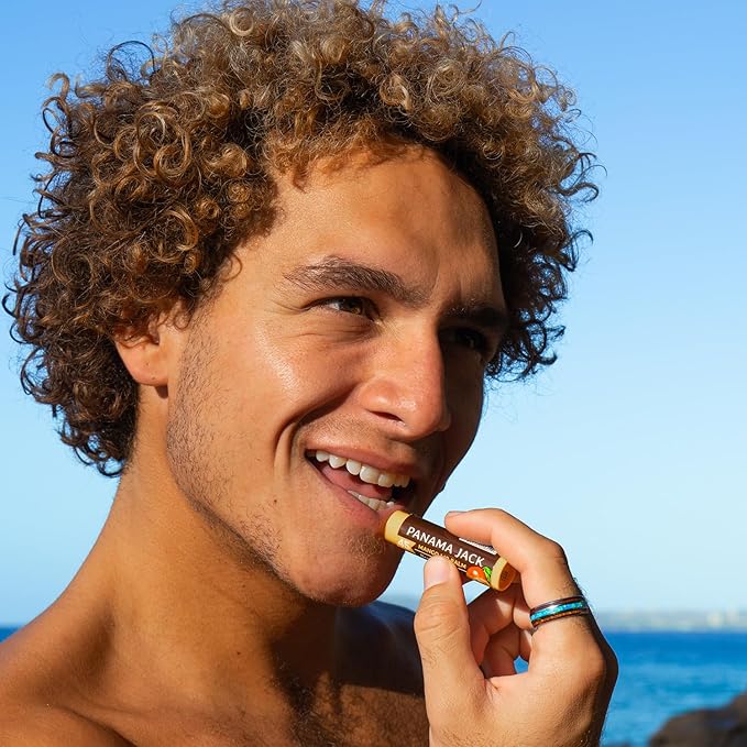 Panama Jack Sunscreen Lip Balm - SPF 45, Broad Spectrum UVA-UVB Sunscreen Protection, Prevents & Soothes Dry, Chapped Lips, Mango, 7-pack